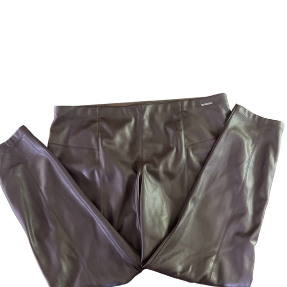 Women’s Mark New York Polyurethane Expresso Brown Pants Size 2X NWT Retail $83 - Picture 4 of 10